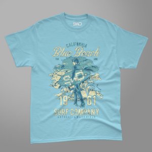 SWD Authentic wave rider Tshirt - sky blue