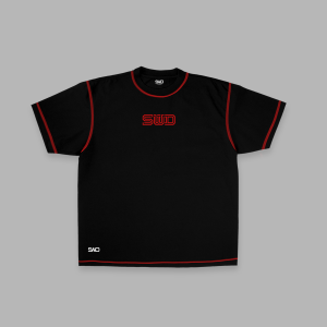 SWD Double logo Threaded shirt - black