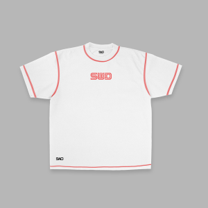 SWD Double logo Threaded shirt - white
